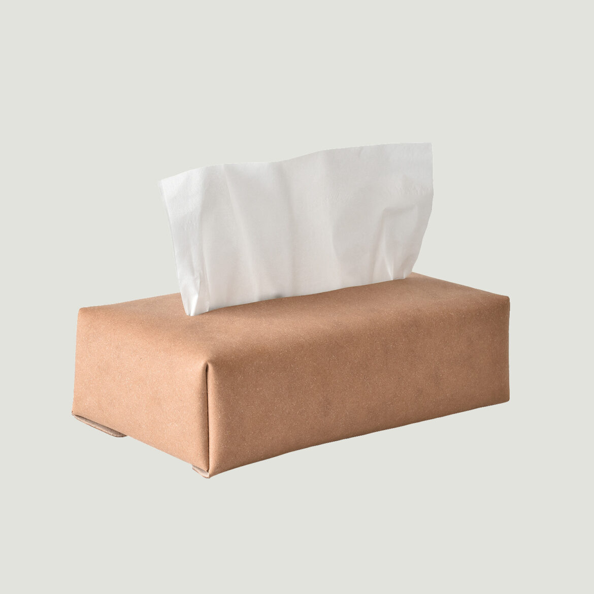 TISSUE COVER recycled leather beige