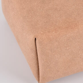 TISSUE COVER recycled leather beige detail