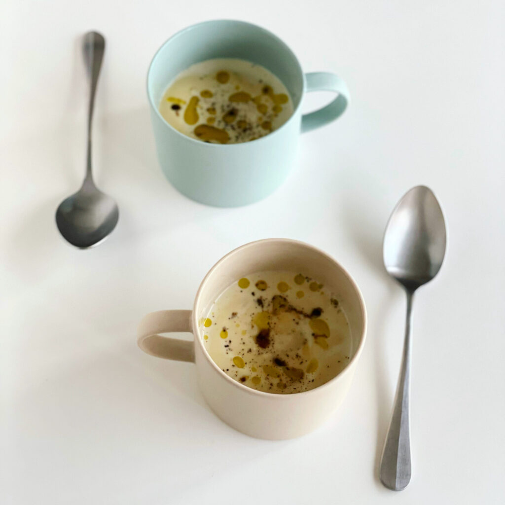 STONEWARE MUG and soup