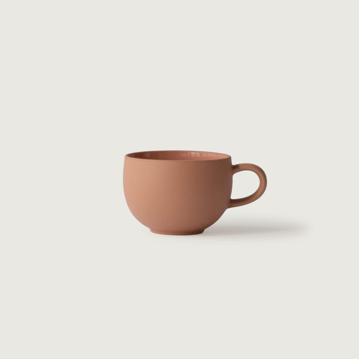 STONEWARE ROUND MUG M salmon pink