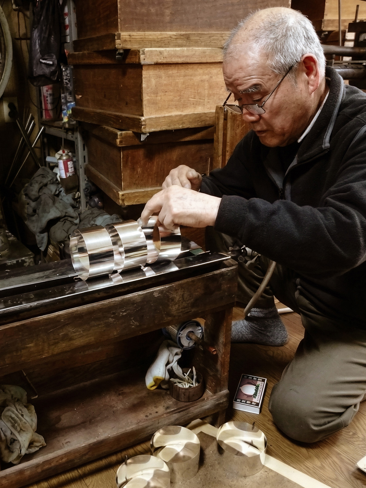 TIN CADDY 茶筒 職人 craftsman