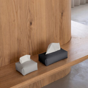 lifestyle TISSUE COVER fog half gray and charcoal